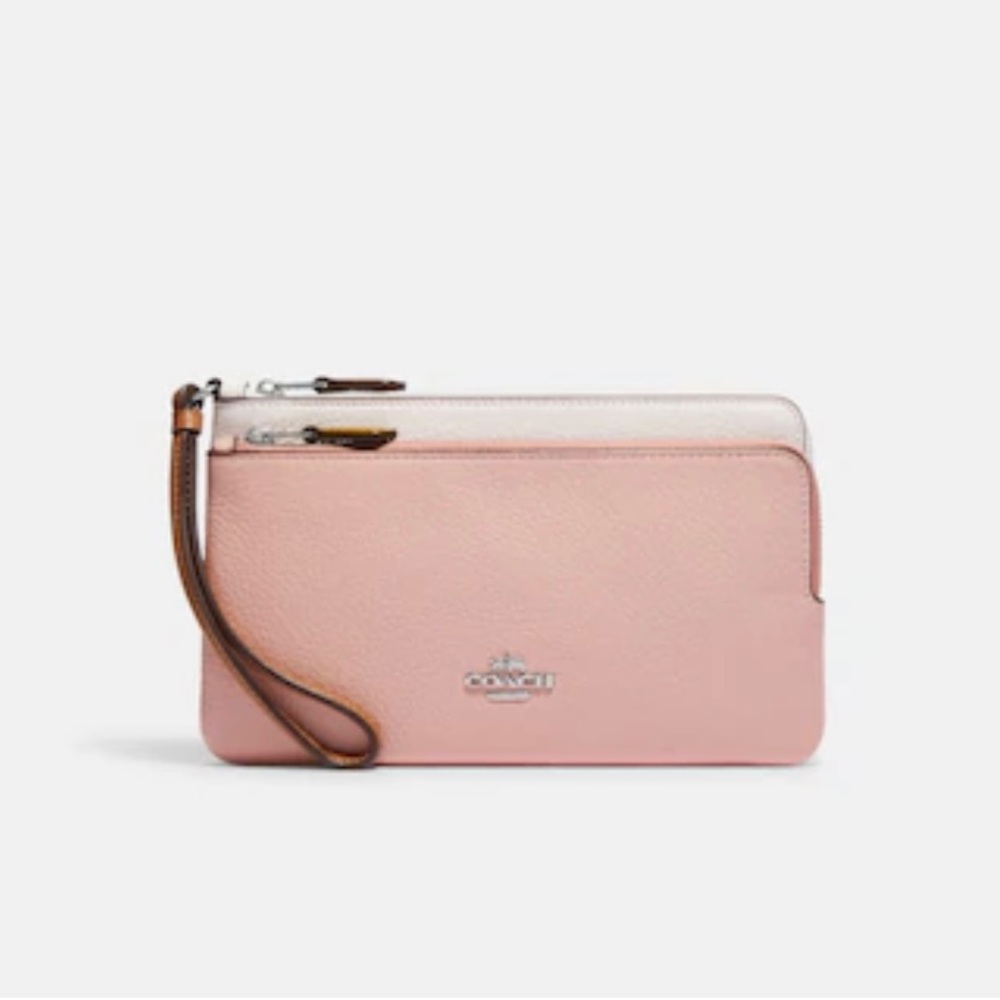 Coach Double Zip Wallet in Colorblock